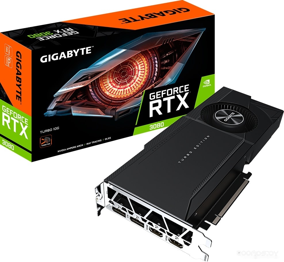 Видеокарта Gigabyte GeForce RTX 3080 Turbo 10GB GDDR6X GV-N3080TURBO-10GD, фото 8