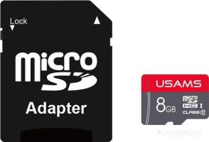 Карта памяти Usams US-ZB116 High Speed TF Card 8GB (с адаптером)