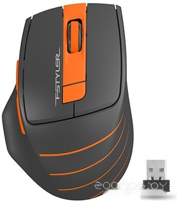 Мышь A4Tech Fstyler FG30S (серый/оранжевый), фото 2