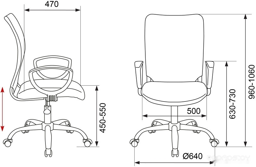 Кресло Бюрократ CH-599AXSL/32G/TW-11 (черный/серый), фото 5