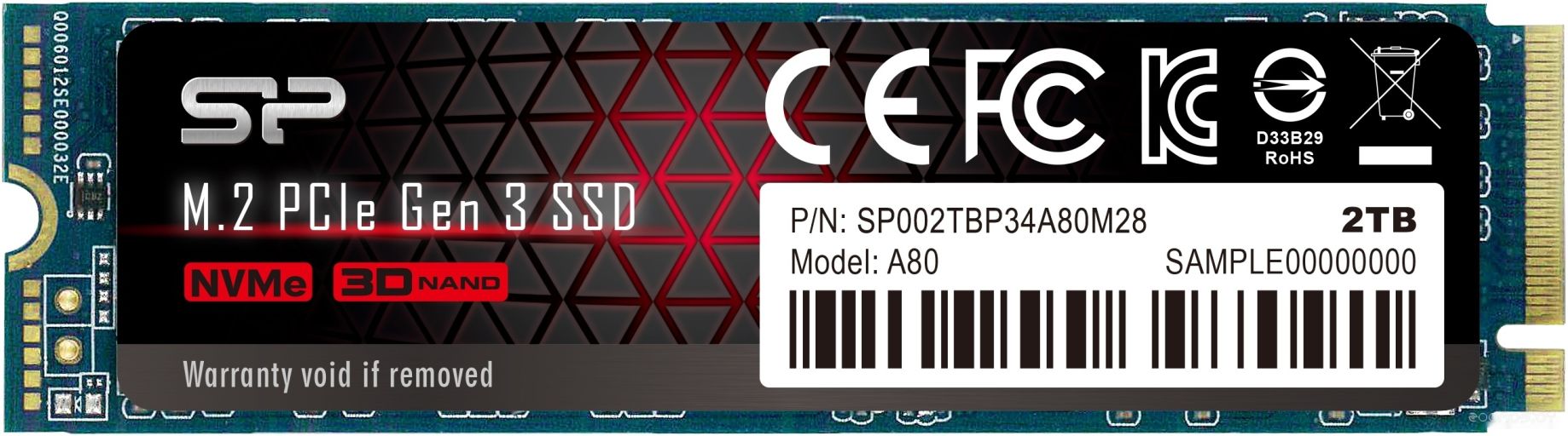 SSD Silicon Power P34A80 2TB SP002TBP34A80M28, фото 1