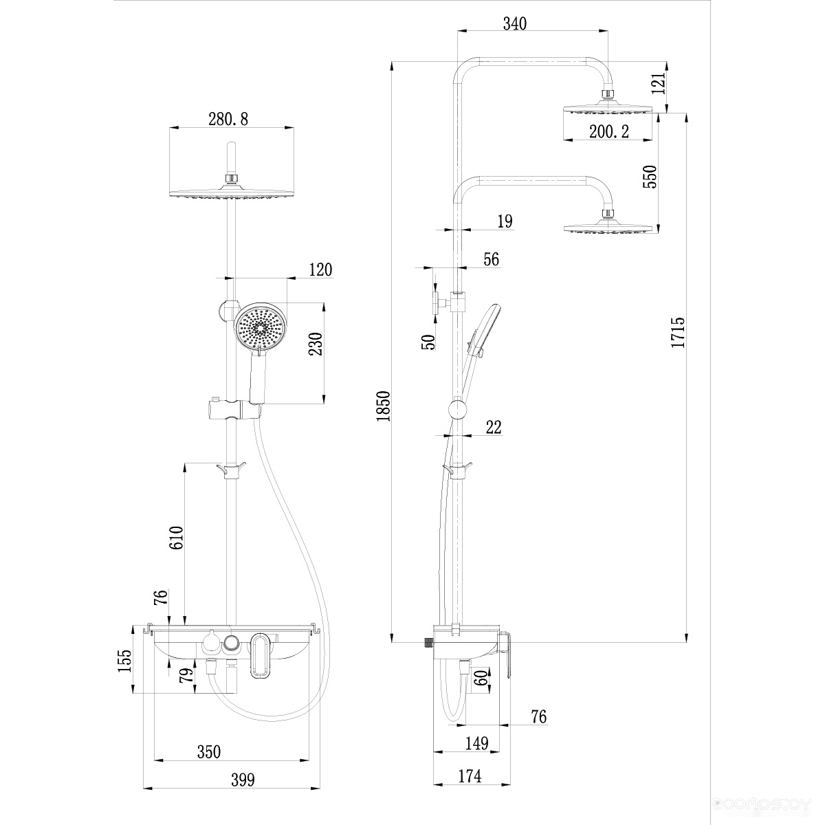 Душевая система Lemark Tropic LM7012C, фото 3