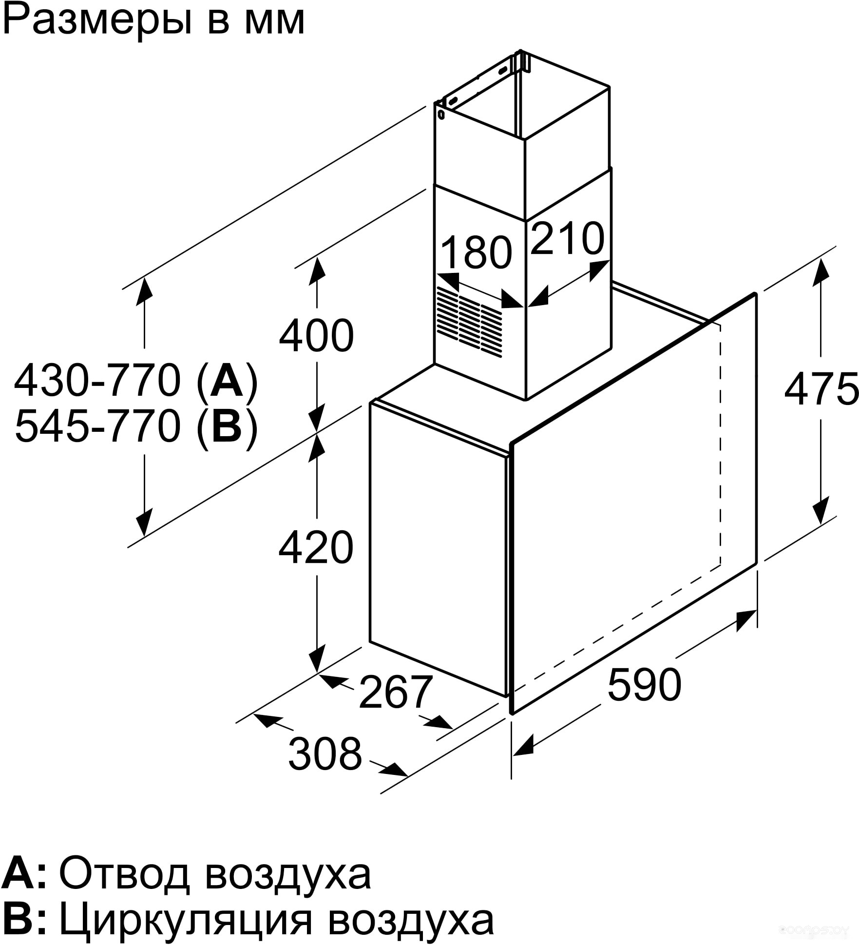 Кухонная вытяжка Bosch DWF65AJ60T, фото 4