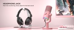 Проводной микрофон Maono DM30 (розовый)