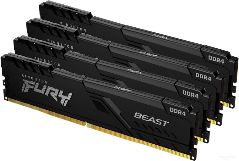 Оперативная память Kingston FURY Beast 4x16GB DDR4 PC4-28800 KF436C18BBK4/64, фото 1