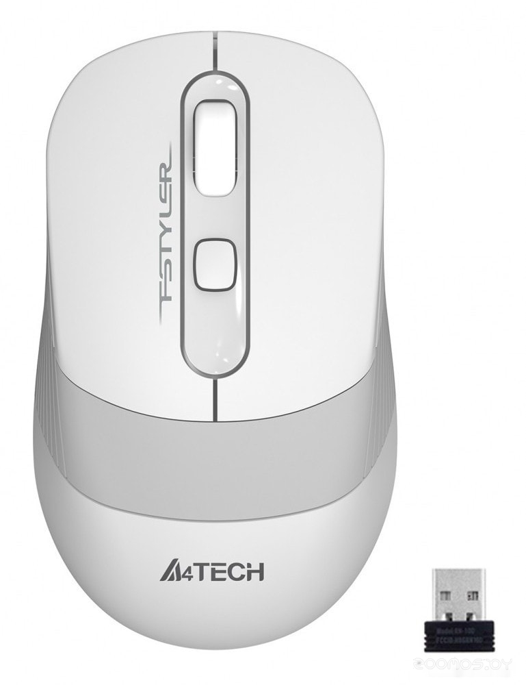 Мышь A4Tech Fstyler FG10S (белый/серый), фото 2