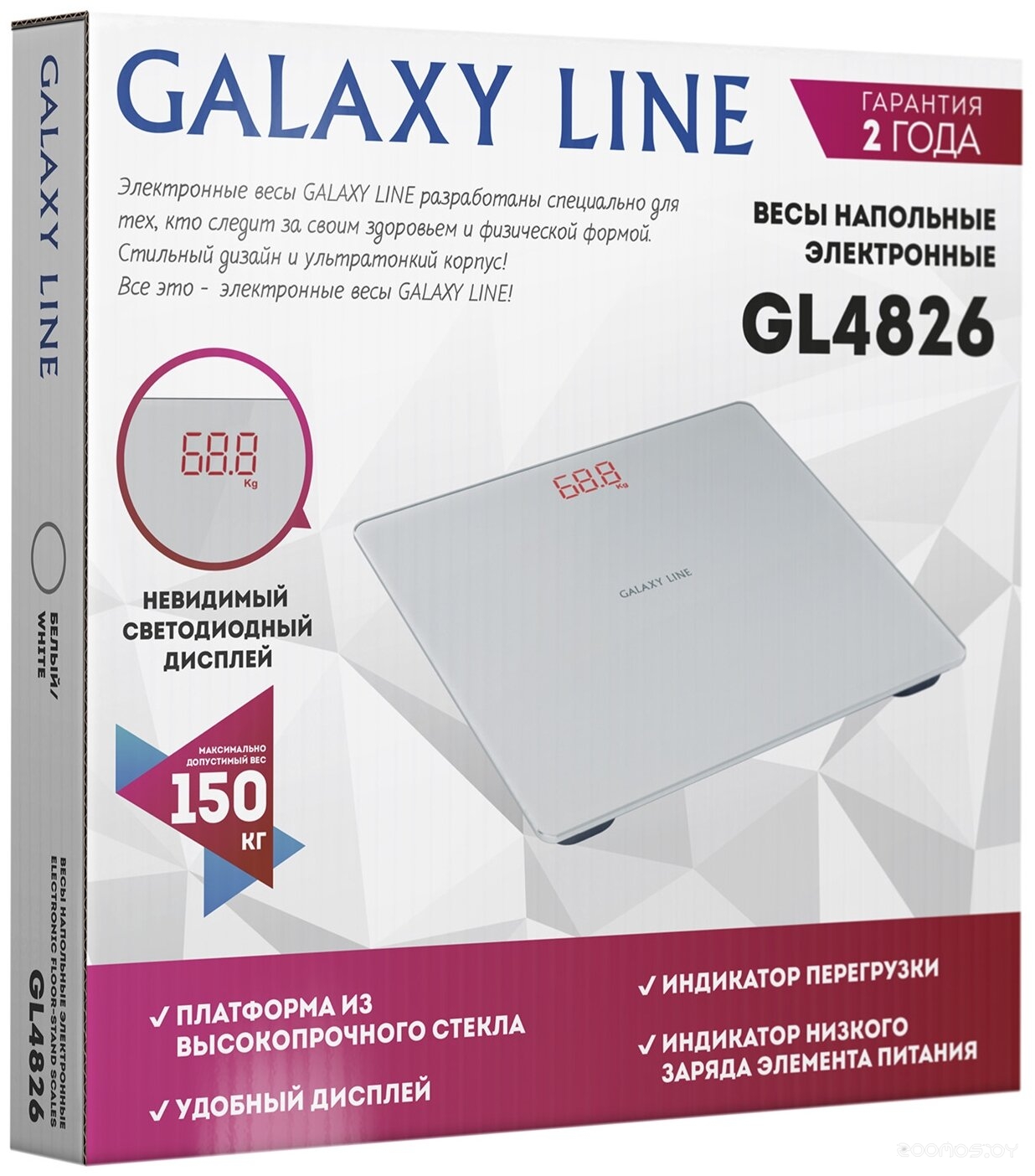Напольные весы Galaxy Line GL4826 (белый), фото 3