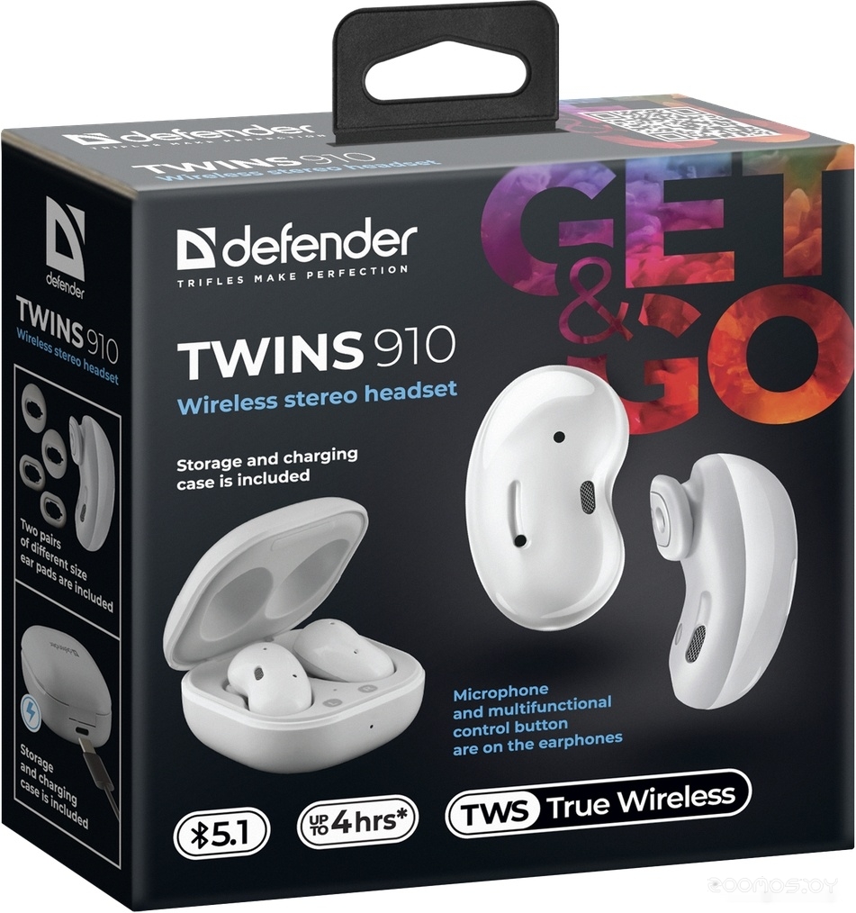 Наушники Defender Twins 910 (белый), фото 6