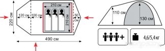 Треккинговая палатка Tramp Grot 3 v2
