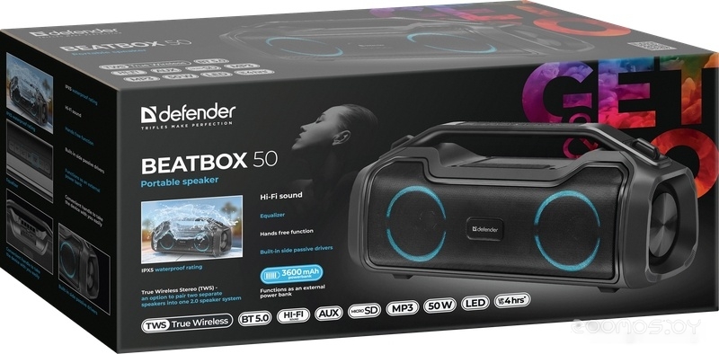 Беспроводная колонка Defender Beatbox 50, фото 6