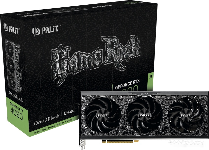 Видеокарта PALIT GeForce RTX 4090 GameRock OmniBlack 24G NED4090019SB-1020Q, фото 4