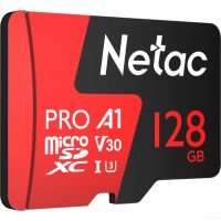 Карта памяти Netac P500 Extreme Pro 128GB NT02P500PRO-128G-R + адаптер