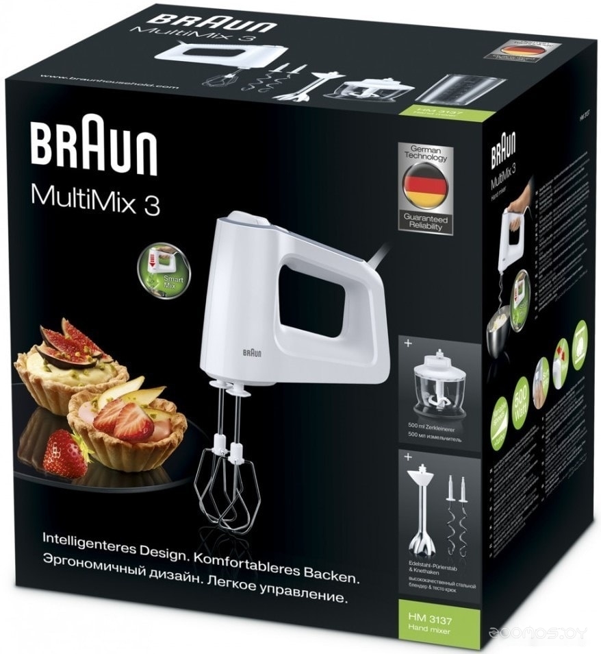 Миксер Braun MultiMix 3 HM 3137 WH, фото 6