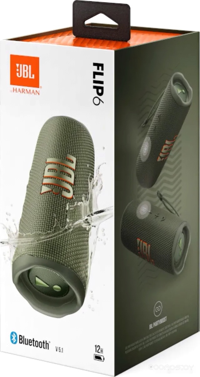 Беспроводная колонка JBL Flip 6 (зеленый), фото 10