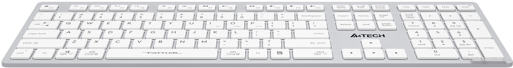 Клавиатура A4Tech Fstyler FBX50C (серебристый/белый), фото 10
