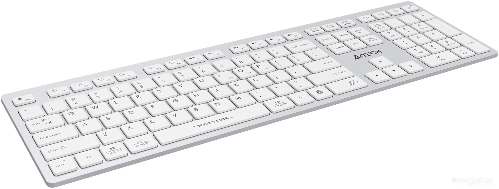 Клавиатура A4Tech Fstyler FBX50C (серебристый/белый), фото 6