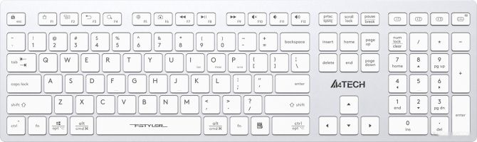 Клавиатура A4Tech Fstyler FBX50C (серебристый/белый)