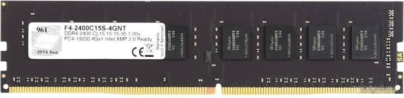 Оперативная память G.SKILL Value 4GB DDR4 PC4-19200 F4-2400C15S-4GNT
