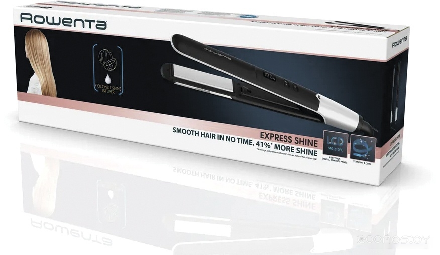 Выпрямитель Rowenta Express Shine Coconut SF4621F0, фото 3