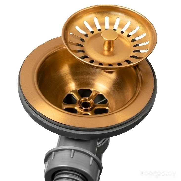 Кухонная мойка Zorg ZRN 5055 Nano PVD Gold Rosy, фото 6