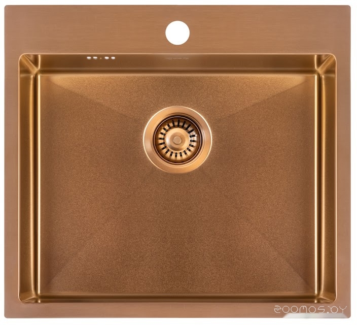 Кухонная мойка Zorg ZRN 5055 Nano PVD Gold Rosy, фото 2