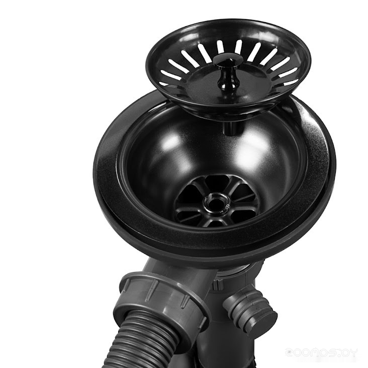 Кухонная мойка Zorg ZRN 4944 Nano PVD Gunblack, фото 7