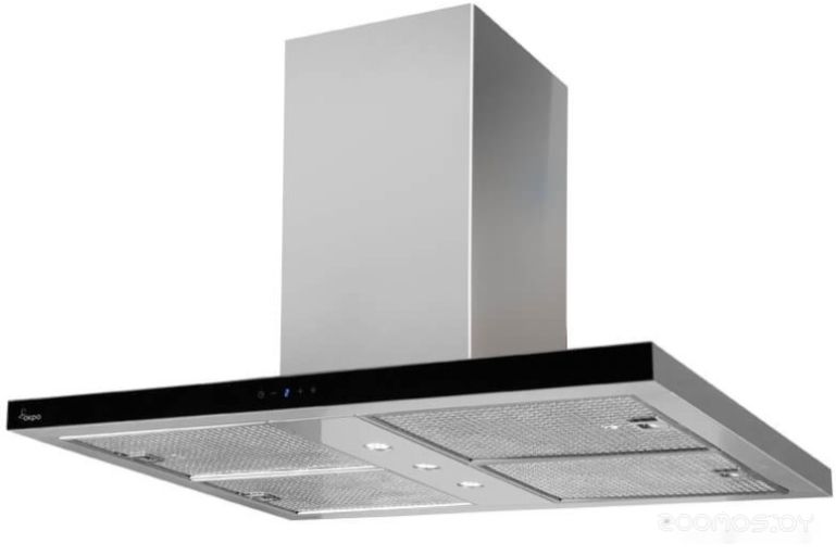 Кухонная вытяжка AKPO Isla Feniks II Glass Slim 90 WK-9 (нержавеющая сталь/черный), фото 1