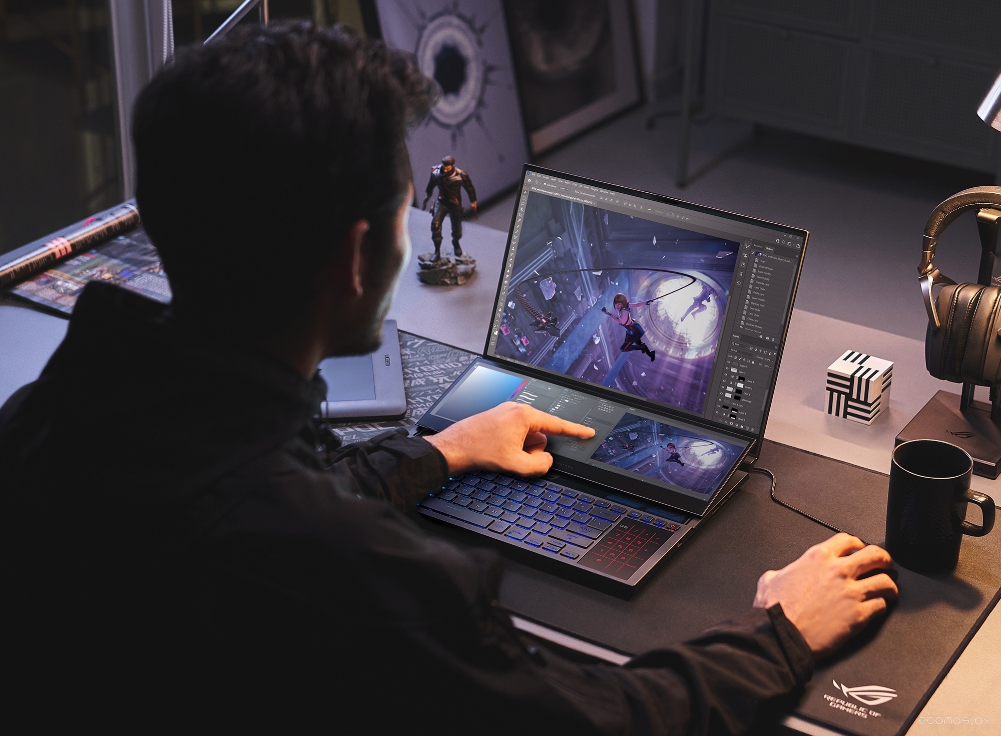 Рабочая станция Asus ROG Zephyrus Duo 16 GX650RW-LO120W, фото 10