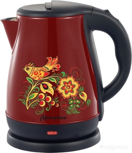 Электрический чайник Матрена MA-003 (бордовый, хохлома)