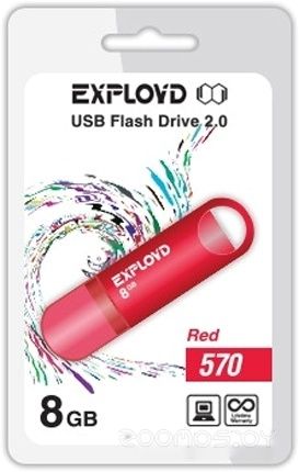 USB Flash Exployd 570 8GB (красный)