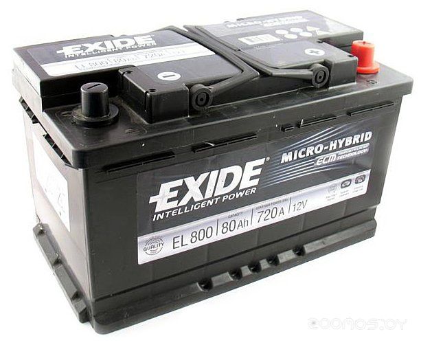 Автомобильный аккумулятор Exide MICRO-HYBRID ECM EL800 (80 А/ч)