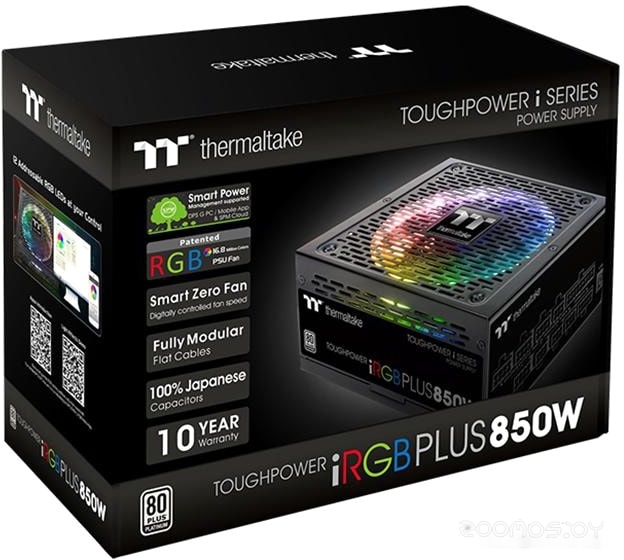 Блок питания Thermaltake Toughpower iRGB PLUS 850W Platinum TT Premium Ed. TPI-850DH3FCP, фото 6