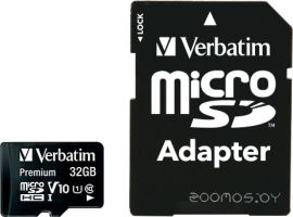 Карта памяти Verbatim Premium 44083 32GB + адаптер