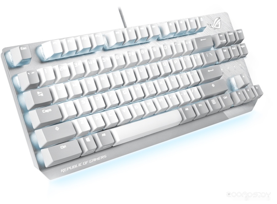 Клавиатура Asus ROG Strix Scope NX TKL (NX RED switches, белый/серый), фото 2