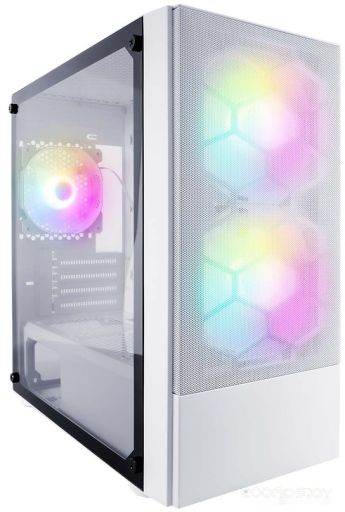 Корпус 1stPlayer Firebase X4-M-WH-2F1P-W-1F1-W, фото 1
