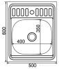 Мойка кухонная Mixline 527974 (с сифоном)