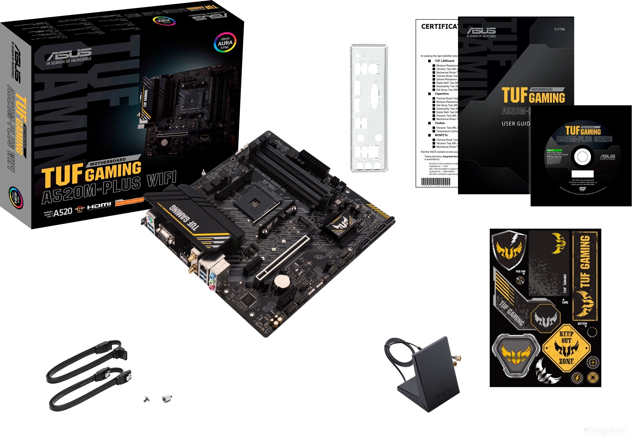 Материнская плата Asus TUF Gaming A520M-Plus WiFi, фото 6