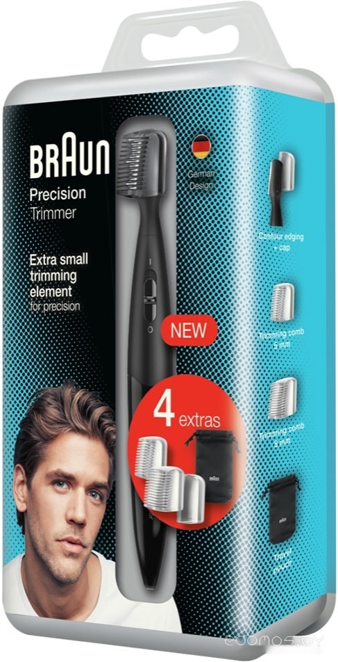 Точечный триммер Braun PT1000 Precision с чехлом, фото 7