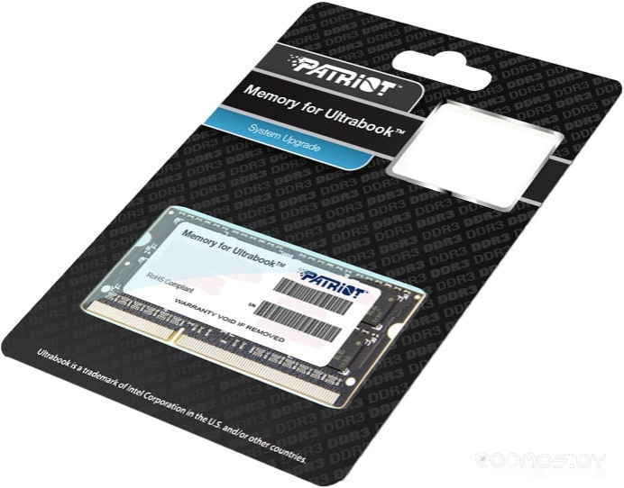 Оперативная память Patriot Memory for Ultrabook 4GB DDR3 SO-DIMM PC3-10600 (PSD34G1333L2S), фото 6