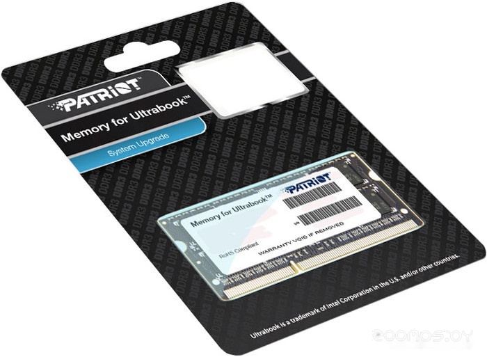 Оперативная память Patriot Memory for Ultrabook 4GB DDR3 SO-DIMM PC3-10600 (PSD34G1333L2S), фото 3