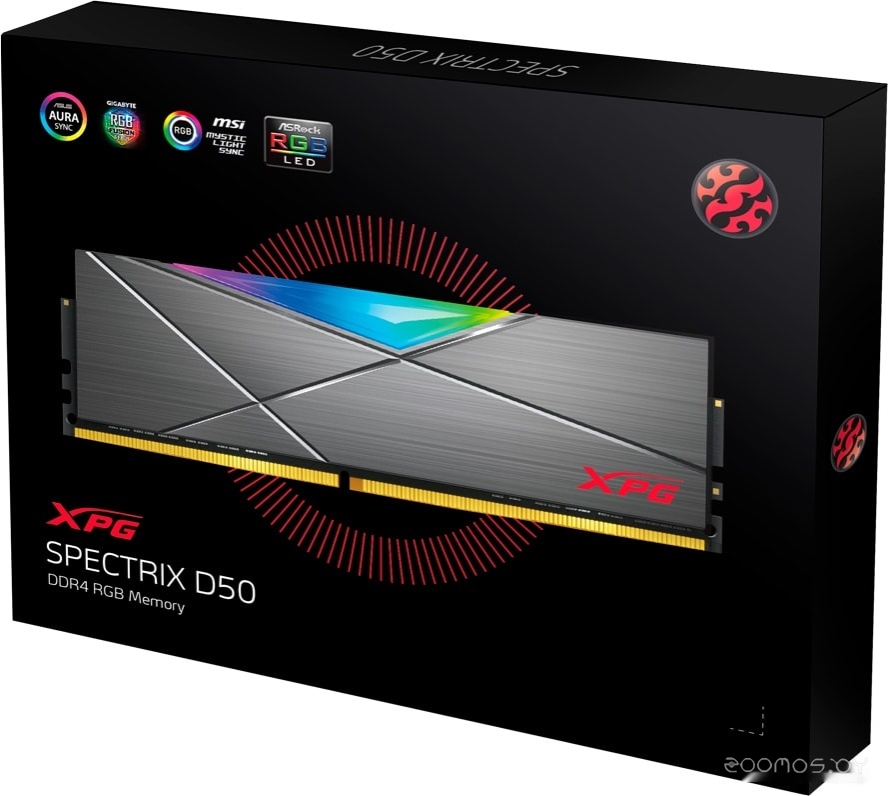 Оперативная память A-Data XPG Spectrix D50 RGB 2x16GB DDR4 PC4-26400 AX4U360016G18I-DT50, фото 7