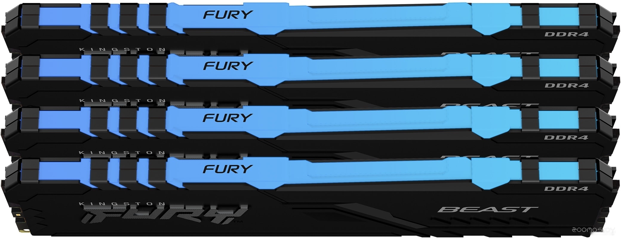 Оперативная память Kingston FURY Beast RGB 4x16GB DDR4 PC4-28800 KF436C18BBAK4/64, фото 2
