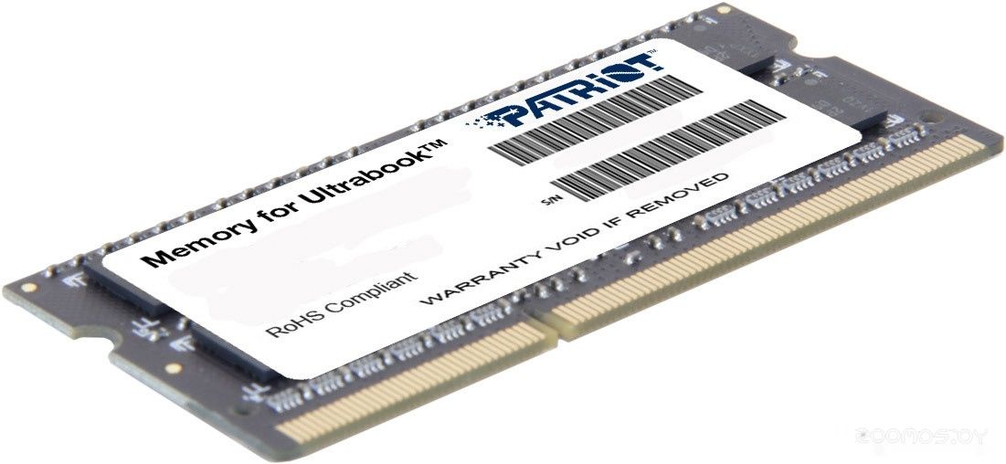 Оперативная память Patriot Memory for Ultrabook 4GB DDR3 SO-DIMM PC3-10600 (PSD34G1333L2S), фото 1