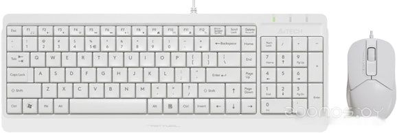 Клавиатура + мышь A4Tech Fstyler F1512 (белый), фото 1