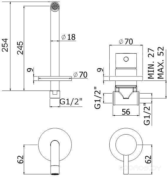 Смеситель Paffoni Light LIG007NO70, фото 4