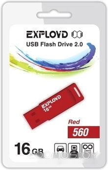 USB Flash Exployd 560 16GB (красный) [EX-16GB-560-Red]