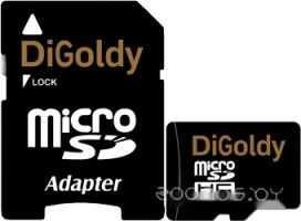 Карта памяти Digoldy microSDHC (Class 10) 32GB + адаптер [DG032GCSDHC10-AD]
