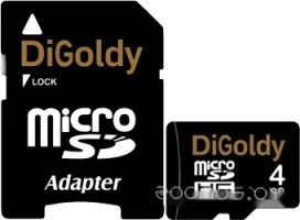 Карта памяти Digoldy microSDHC (Class 10) 4GB + адаптер [DG004GCSDHC10-AD]