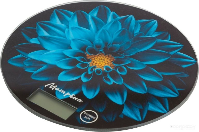 Кухонные весы Матрена MA-197 (голубой цветок)