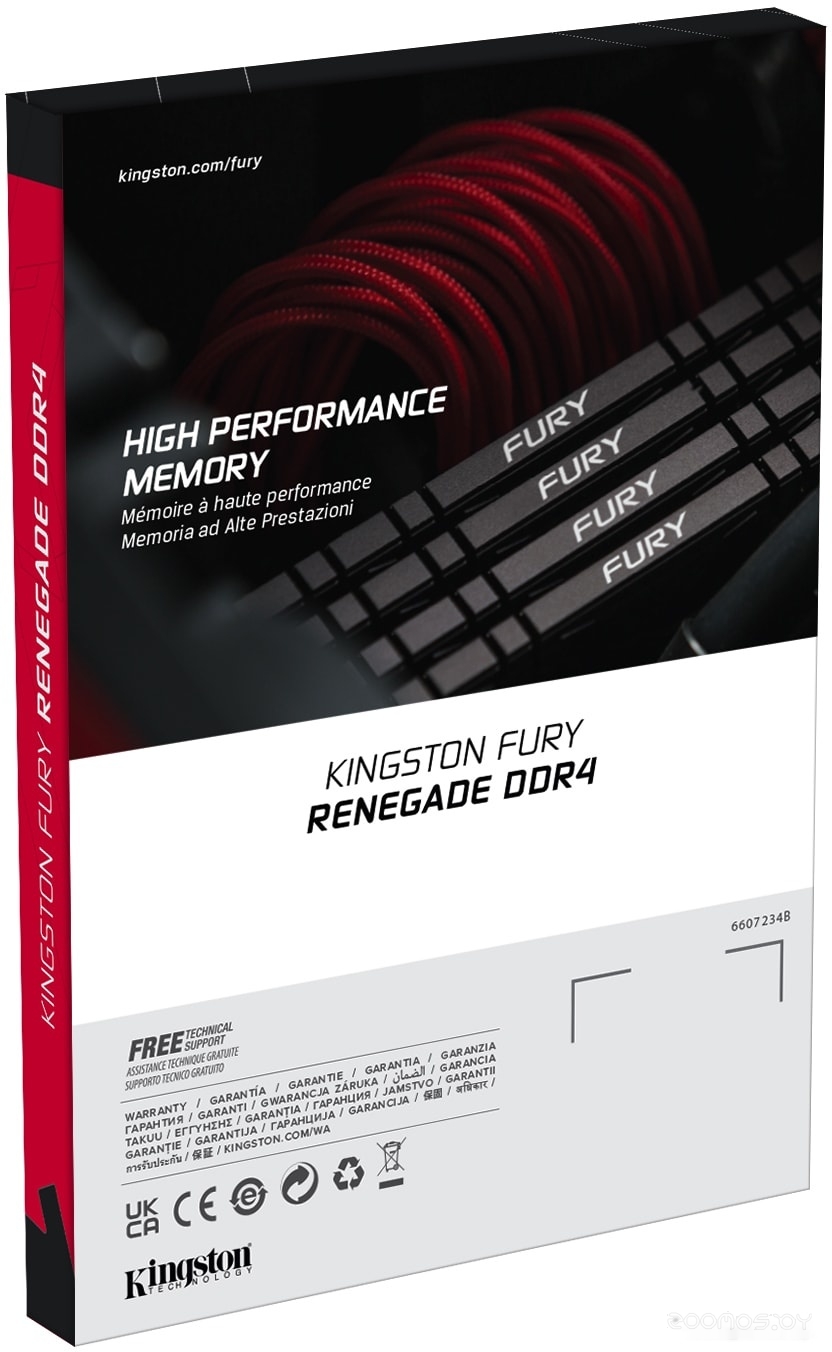 Оперативная память Kingston FURY Renegade 2x16GB DDR4 PC4-34100 KF442C19RB1K2/32, фото 3